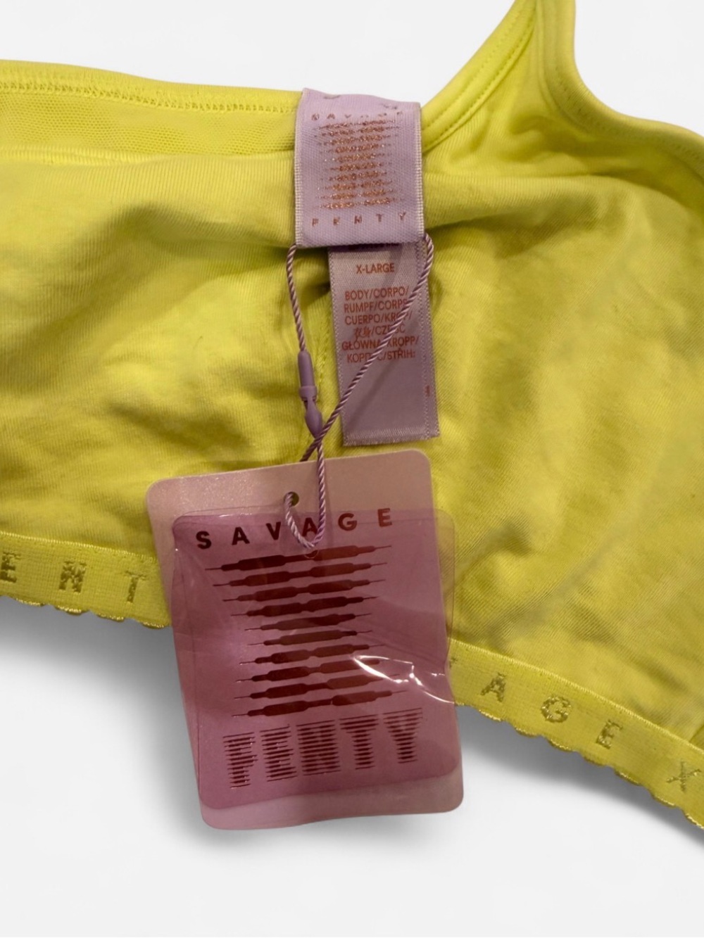 NWT โจ Savage X Fenty Neon Lime Green Bralette โ Size XL - Picture 3 of 4